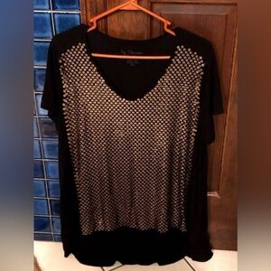 Chico's Black Short Sleeve Tee